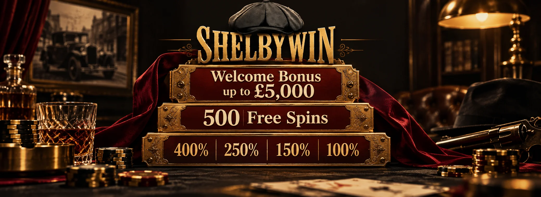 Up to £5,000 plus 500 free spins